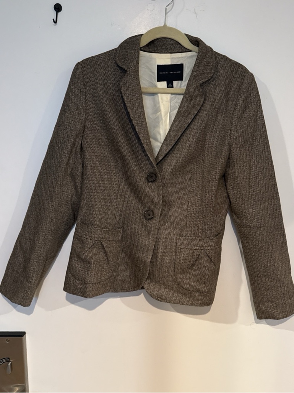 Banana Republic Brown Herringbone Blazer
